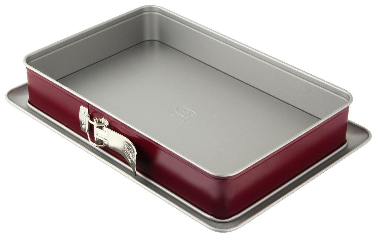 KALUP ZA TORTE  - siva/tamno crvena, Basics, metal (29,5/42,5/7,5cm) - Dr.Oetker