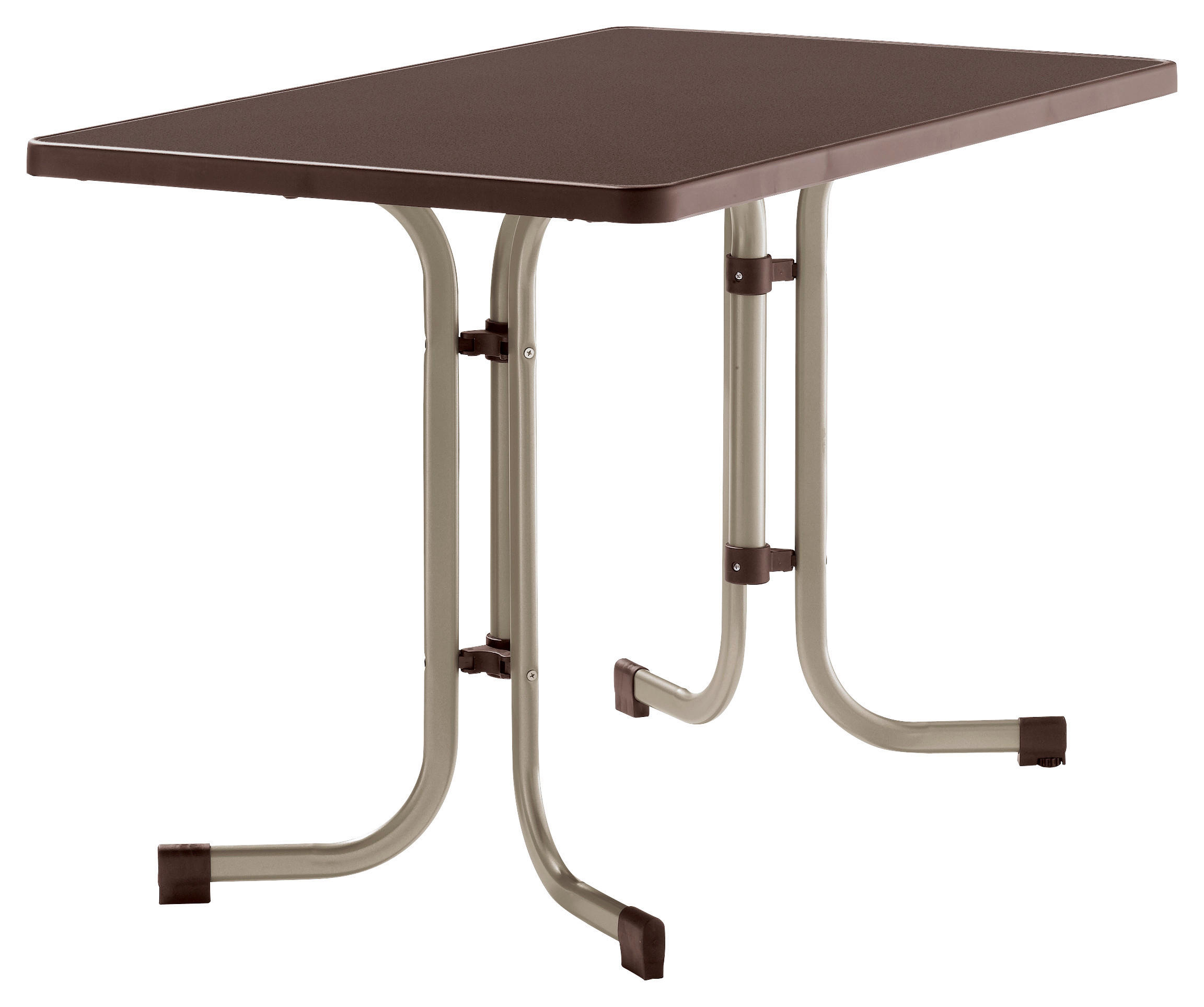 GARTENKLAPPTISCH 115/70/72 cm Metall rechteckig  - Champagner/Mokka, Basics, Kunststoff/Metall (115/70/72cm) - Sieger