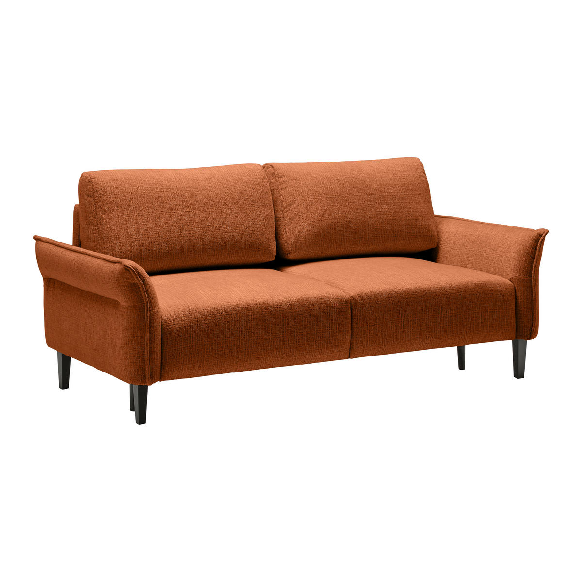 3-SITS SOFFA i vävt tyg terrakotta  - svart/terrakotta, Modern, trä/textil (183/85/92cm) - MID.YOU