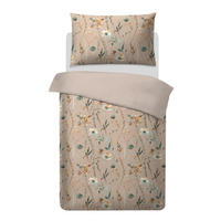 BETTWÄSCHESET Flower Romance Satin 160/210 cm  50 cm/70 cm  - Beige, Basics, Textil (160/210cm) - Ambiente