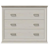 WICKELKOMMODE CAMRON 110/89,5/43 cm  - Weiss/Grau, Natur, Holzwerkstoff/Kunststoff (110/89,5/43cm) - My Baby Lou