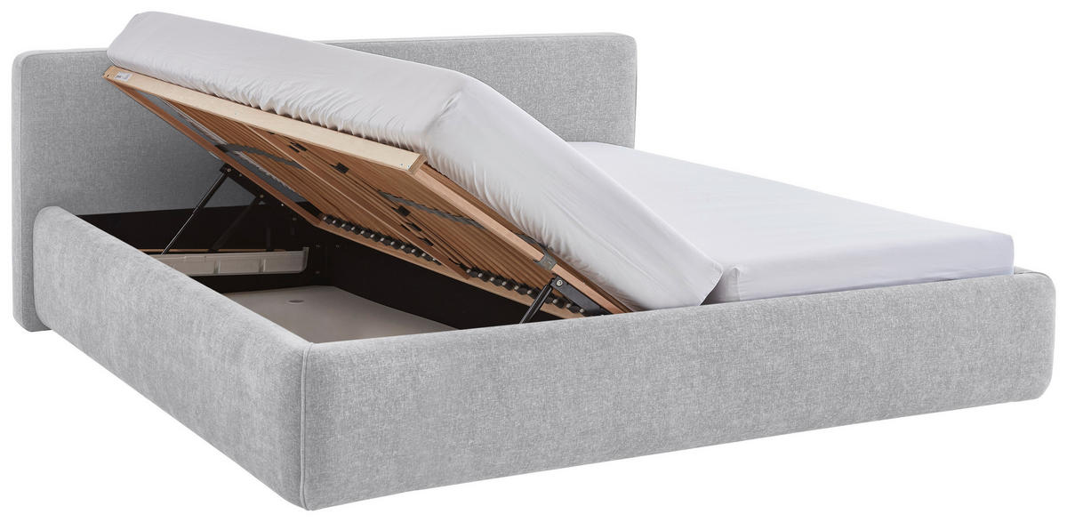 POLSTERBETT Hellgrau 240/200 cm  - Hellgrau, Design, Textil (240/200cm) - Xora