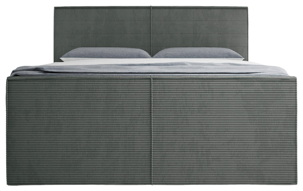 BOXSPRINGBETT 180/200 cm  in Grau  - Grau, MODERN, Textil (180/200cm) - Livetastic