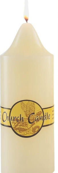 ALTARKERZE - Creme, KONVENTIONELL, Paraffin (9/38cm)