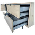 LOWBOARD META in 180/56,2/40 cm - Eichefarben/Anthrazit, Design, Holzwerkstoff/Metall (180/56,2/40cm) - Xora
