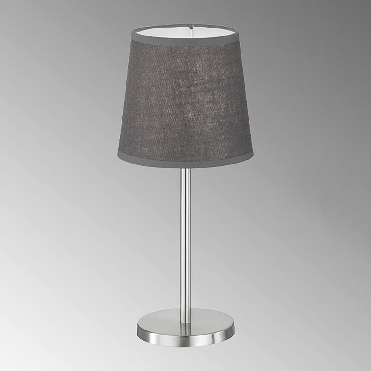 SVJETILJKA STOLNA Eve  - siva/boje nikla, Basics, metal/tekstil (14/30cm)