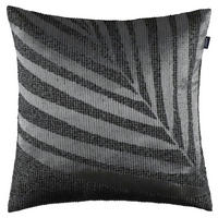KISSENHÜLLE J!Leaf 40/40 cm  - Anthrazit/Schwarz, Basics, Textil (40/40cm) - Joop!