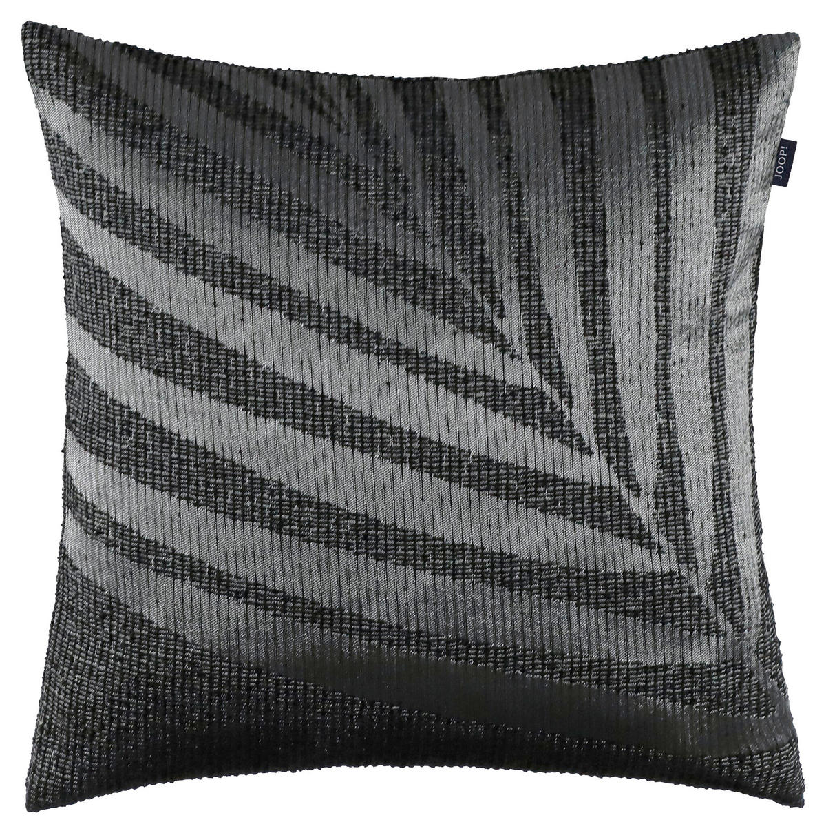KISSENHÜLLE J!Leaf 40/40 cm  - Anthrazit/Schwarz, Basics, Textil (40/40cm) - Joop!