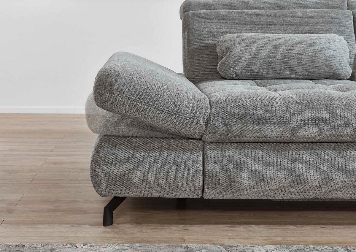 UGAONA GARNITURA srebrna  - srebrna/crna, Dizajnerski, tekstil (220/328cm) - Beldomo Style