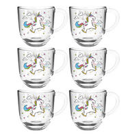 TASSENSET 6-teilig  - Transparent, Trend, Glas (13,60/14,10/8,70cm) - Leonardo