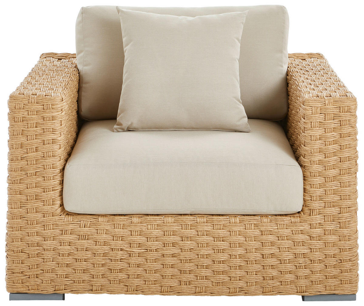 LOUNGE GARNITURA  prirodne boje   - prirodne boje, Moderno, metal/tekstil (122/69/46cm)