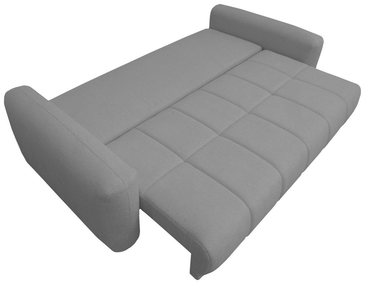 SCHLAFSOFA in Hellgrau  - Hellgrau/Schwarz, Design, Holz/Textil (245/90/117cm) - MID.YOU