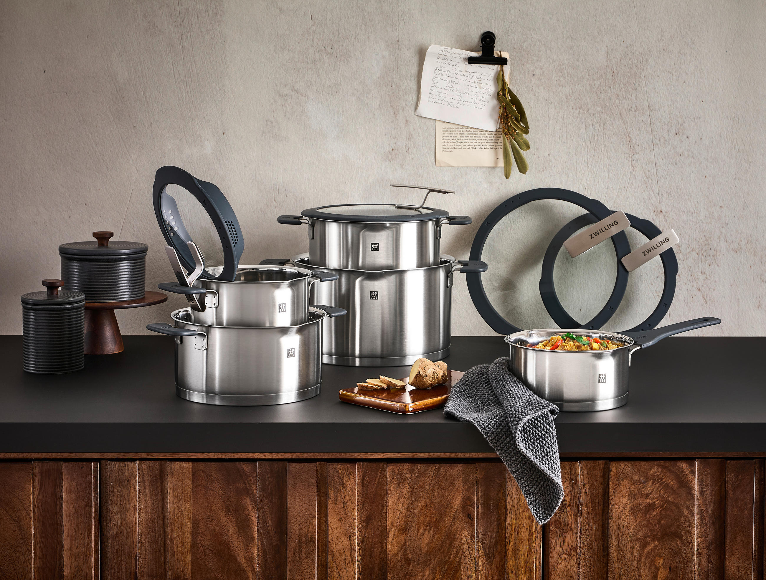 KOCHTOPFSET ZWILLING SIMPLIFY 5-teilig  - Edelstahlfarben, Glas/Metall - Zwilling