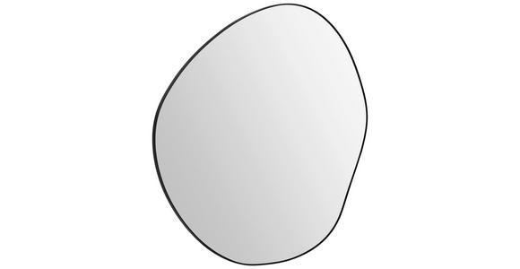 WANDSPIEGEL 80/80/1,5 cm    in wellenförmig  - Schwarz, Design, Glas/Metall (80/80/1,5cm) - Xora