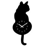 WANDUHR Schwarz, Weiß  - Schwarz/Weiß, Trend, Holzwerkstoff/Kunststoff (17,2/40cm) - Ambia Home