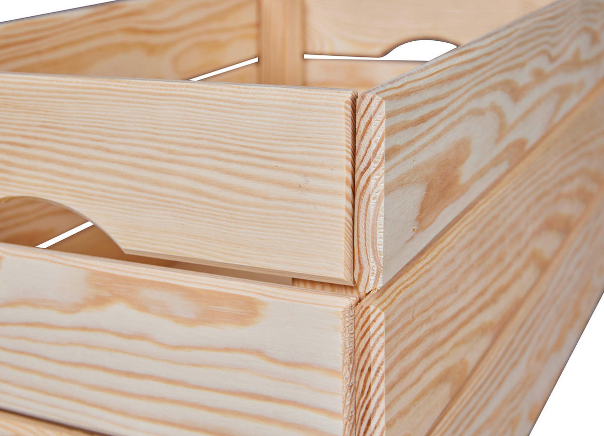 DEKOKISTE     - Naturfarben/Kieferfarben, Design, Holz (65/23/31cm) - Livetastic