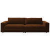 3-SITZER-SOFA Chenille Messingfarben  - Messingfarben/Schwarz, Design, Kunststoff/Textil (290/86/127cm) - Lomoco