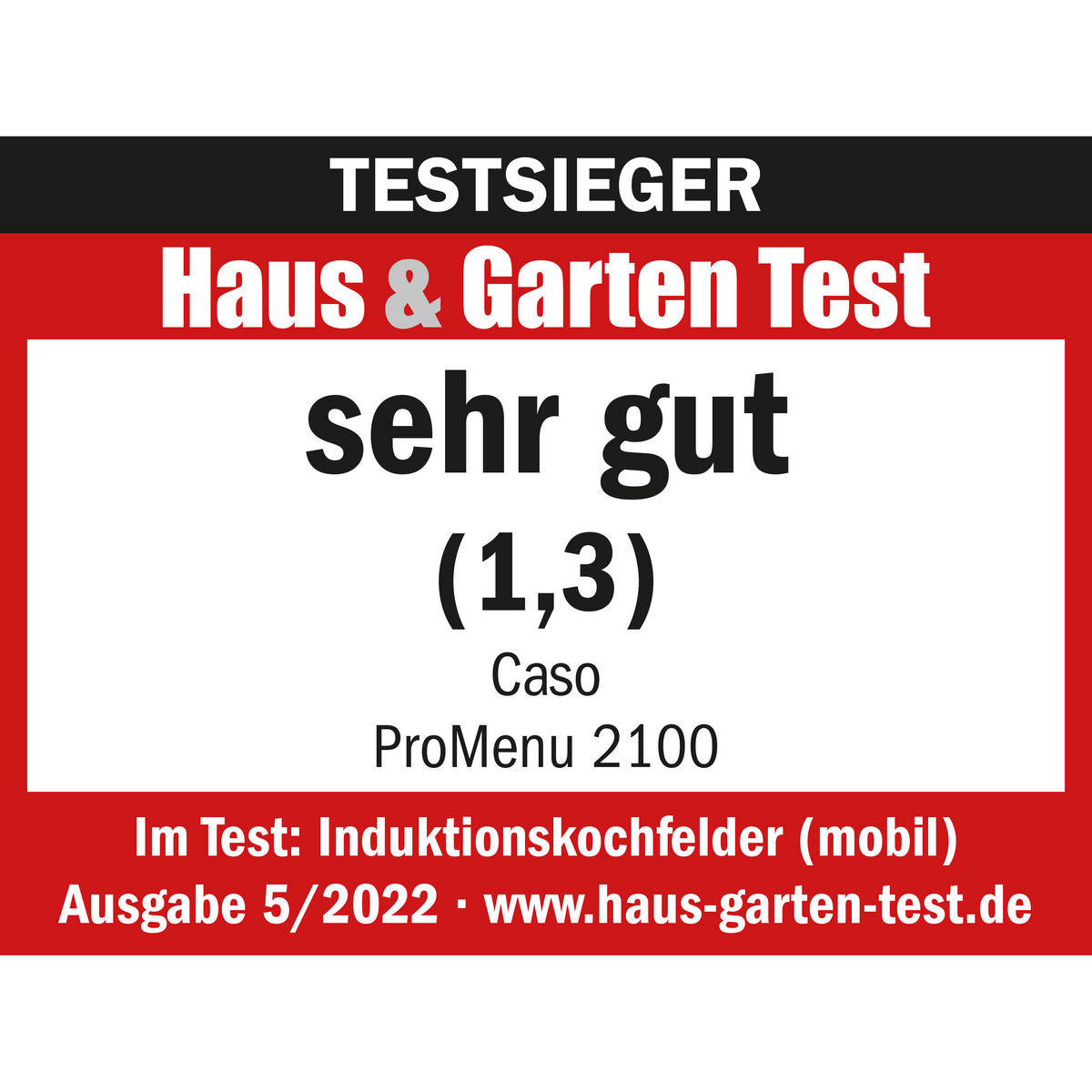 INDUKTIONSKOCHPLATTE  - Schwarz, Basics, Glas/Metall (28/6/36,5cm) - CASO Design