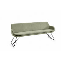 SITZBANK 220/87/65 cm Webstoff Olivgrün Metall  - Schwarz/Olivgrün, Design, Textil/Metall (220/87/65cm) - Musterring