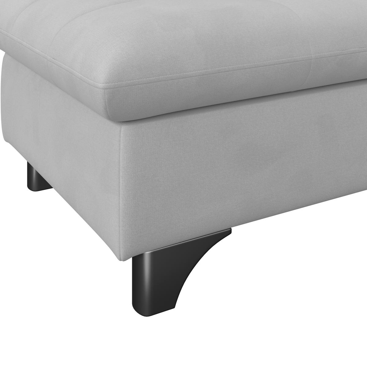 HOCKER Chenille Hellgrau  - Chromfarben/Hellgrau, KONVENTIONELL, Textil/Metall (108/46/108cm) - Livetastic