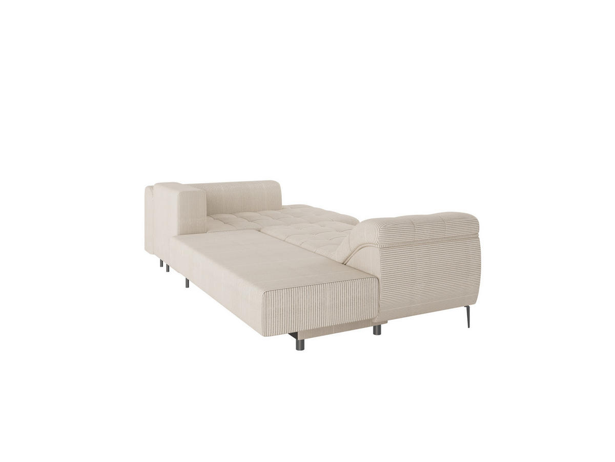 ECKSOFA Creme  - Creme/Schwarz, Design, Textil (177/276cm) - MID.YOU