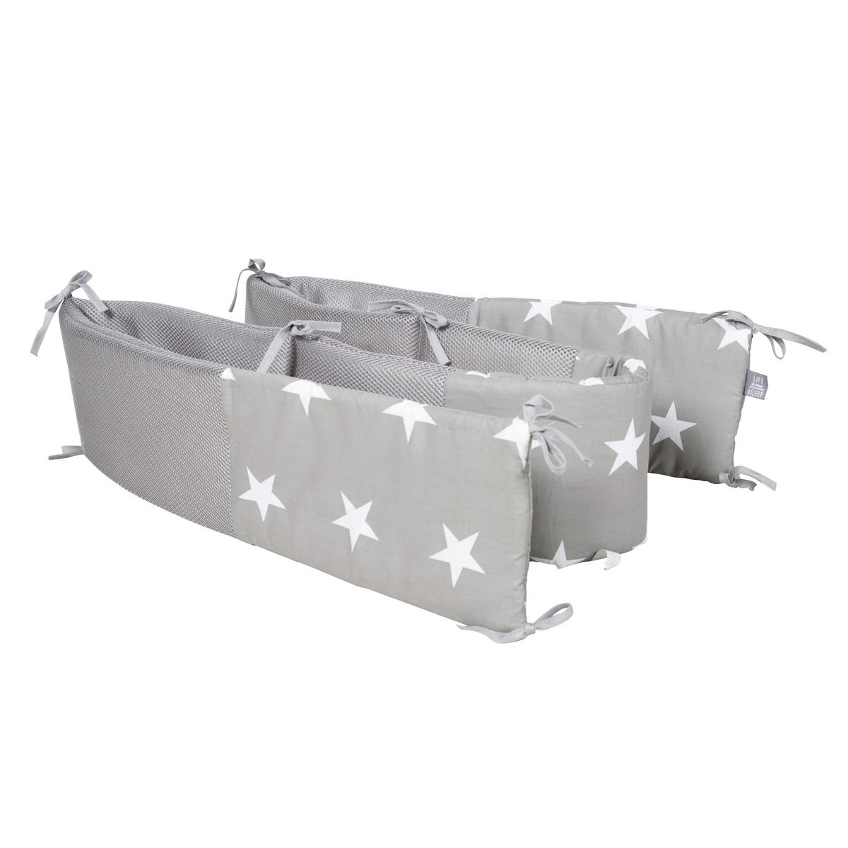 BEISTELLBETT roba Little Stars  - Taupe/Grau, Basics, Holzwerkstoff/Textil (66/79,5/126cm) - Roba