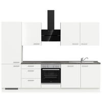 KÜCHENLEERBLOCK 300 cm   in Grau, Weiß  - Edelstahlfarben/Weiß, MODERN, Holzwerkstoff/Metall (300cm) - Nobilia