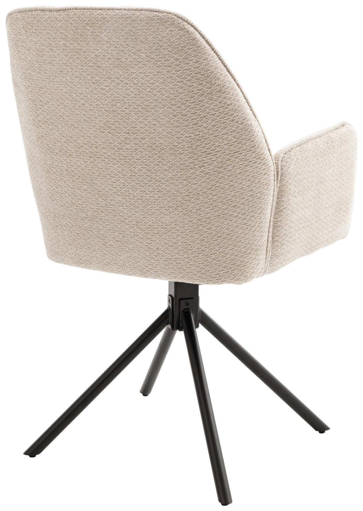ARMLEHNSTUHL  in Eisen Struktur  - Creme/Schwarz, Design, Textil/Metall (59/88/63cm) - Carryhome