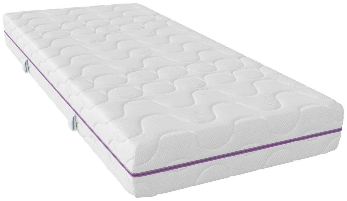 KOMFORTSCHAUMMATRATZE 100/210 cm Höhe ca. 21 cm  - Weiss, Basics, Textil (100/210cm) - Sleeptex