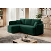 ECKSOFA Grün Plüsch  - Schwarz/Grün, Design, Kunststoff/Textil (150/206cm) - MID.YOU