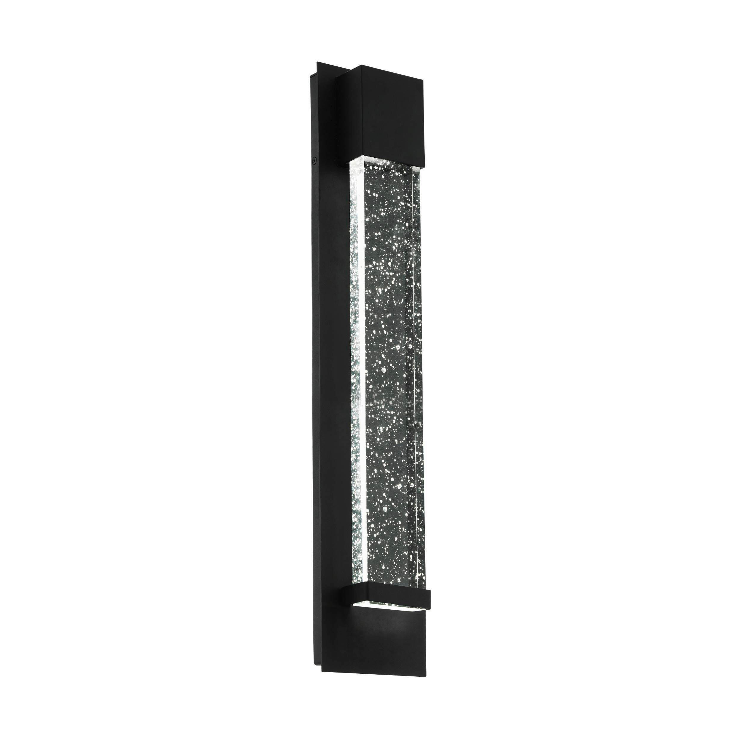 AUßENWANDLEUCHTE Villagrazia 12/40/7 cm   - Klar/Schwarz, Design, Glas/Metall (12/40/7cm) - Eglo