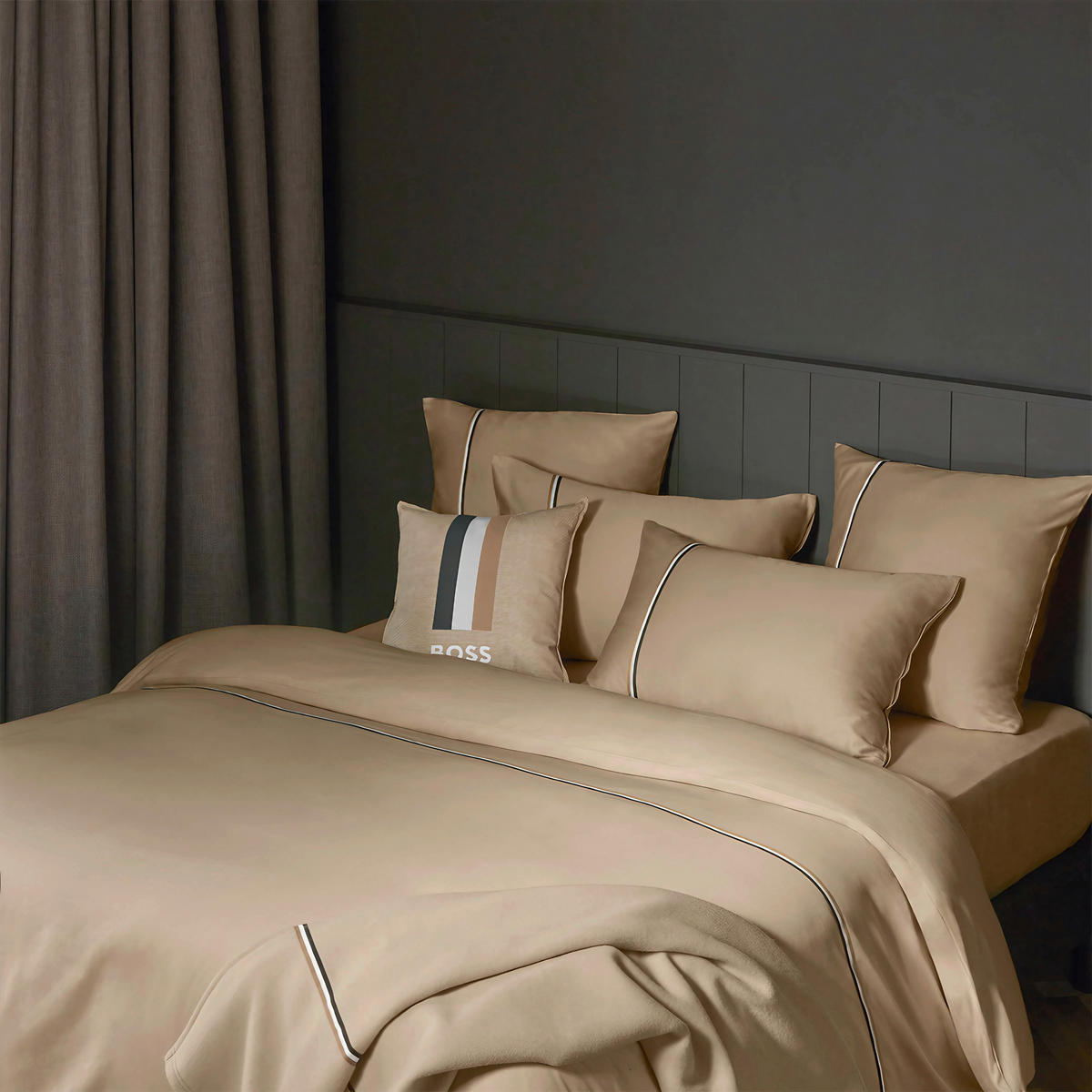 POVLEČENÍ - světle hnědá, Design, textil (140/200cm) - Hugo Boss