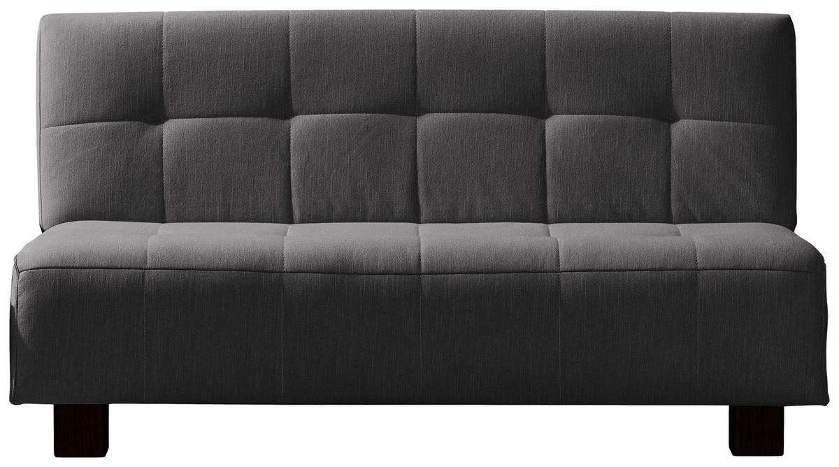 SCHLAFSOFA in Textil Anthrazit  - Anthrazit/Schwarz, Design, Textil/Metall (165/92/102cm) - Novel