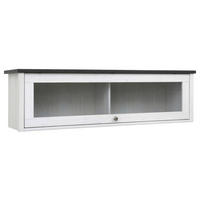 VITRINE in Kieferfarben, Lärchefarben  - Silberfarben/Lärchefarben, Design, Glas/Holzwerkstoff (128,5/37/34,5cm)