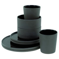 KOMBISERVICE Schwarz 8-teilig 2 Personen  - Schwarz, Trend, Keramik - Creatable