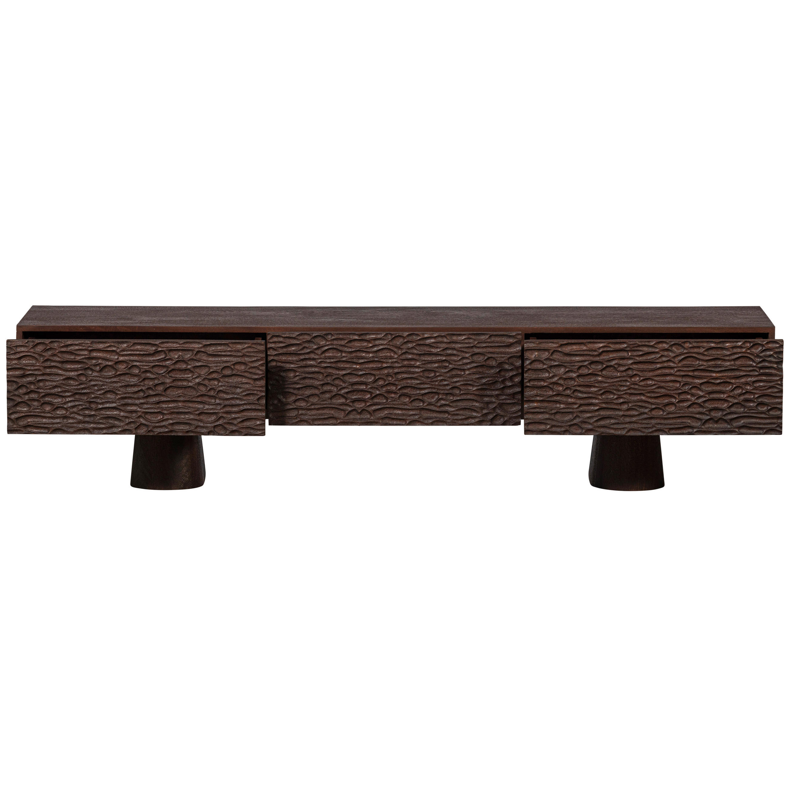 LOWBOARD Crumble  in 180/40/40 cm  - Walnussfarben, Design, Holz (180/40/40cm) - Livetastic
