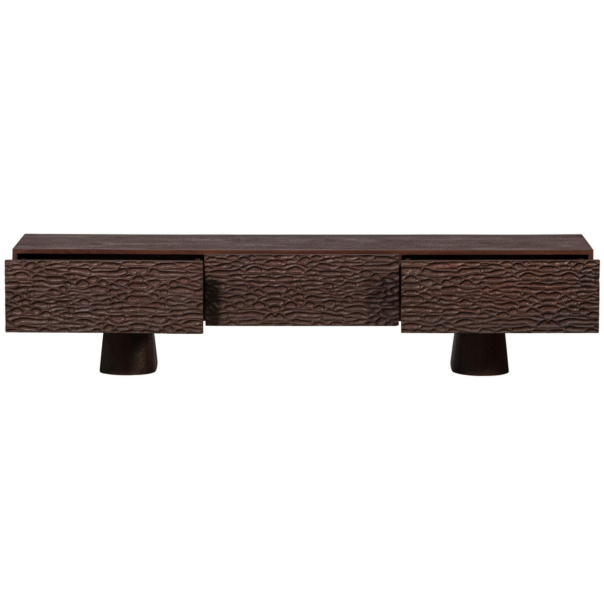 LOWBOARD Crumble  in 180/40/40 cm  - Walnussfarben, Design, Holz (180/40/40cm) - Livetastic