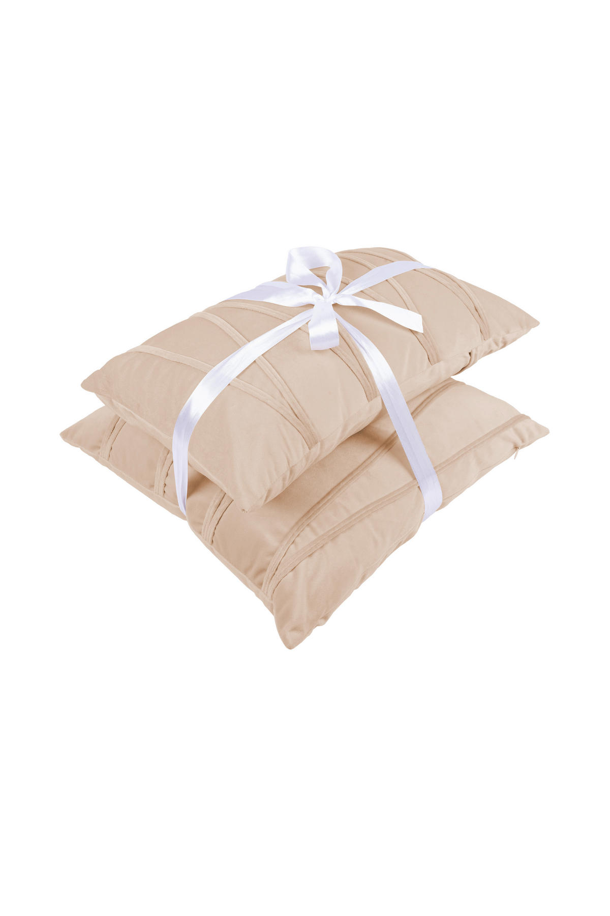 ZIERKISSENSET 2-teilig 30x45/50x45 cm  - Champagner, KONVENTIONELL, Textil (30x45/50x45cm)