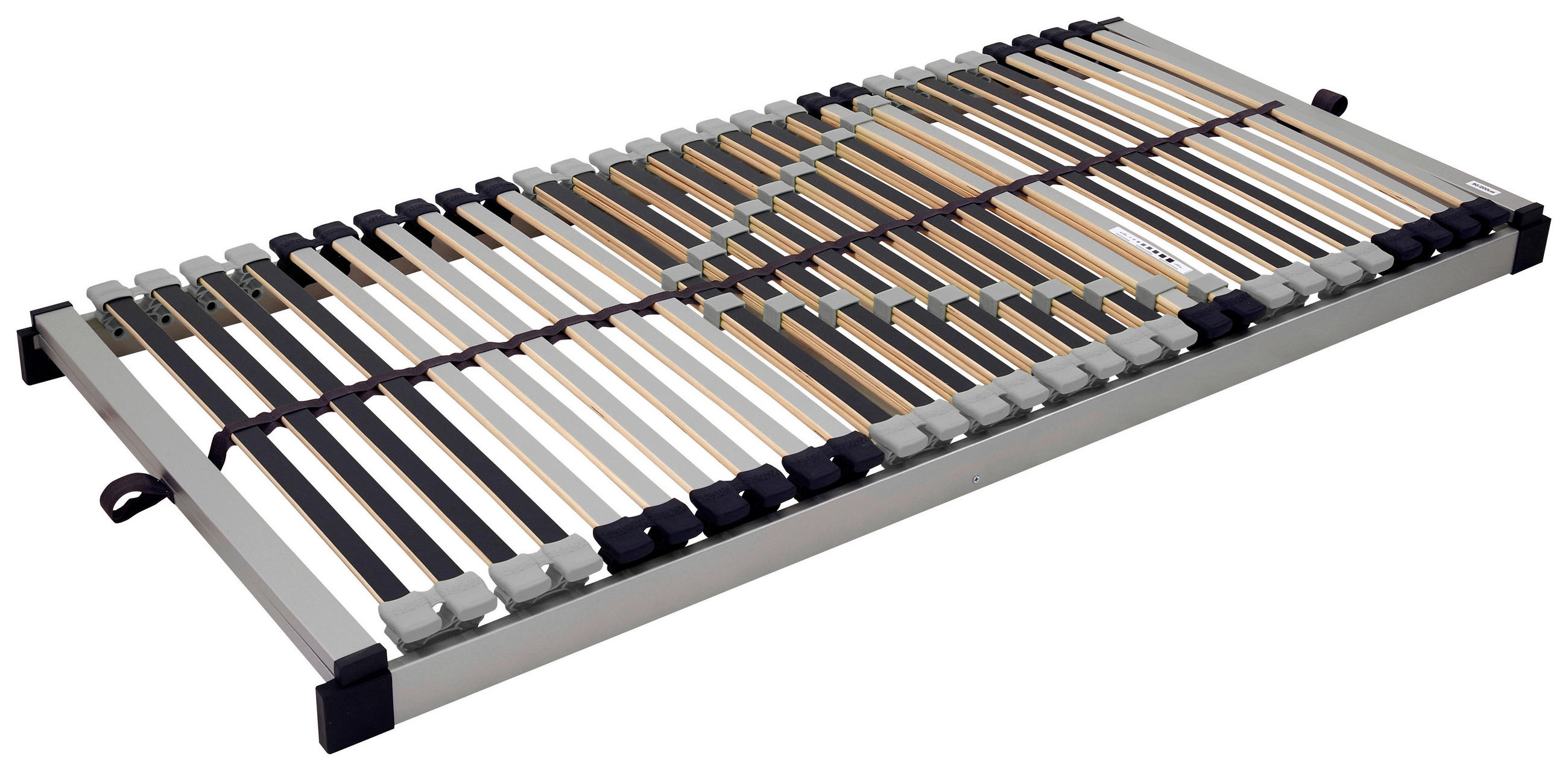 LATTENROST 120/200 cm Mittelzone verstellbar, Birke  - Anthrazit/Silberfarben, Basics, Holz/Holzwerkstoff (120/200cm) - Boxxx