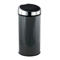 ABFALLEIMER 30 l  Metall  - Dunkelgrau/Schwarz, Basics, Kunststoff/Metall (35/66/35cm) - Spirella