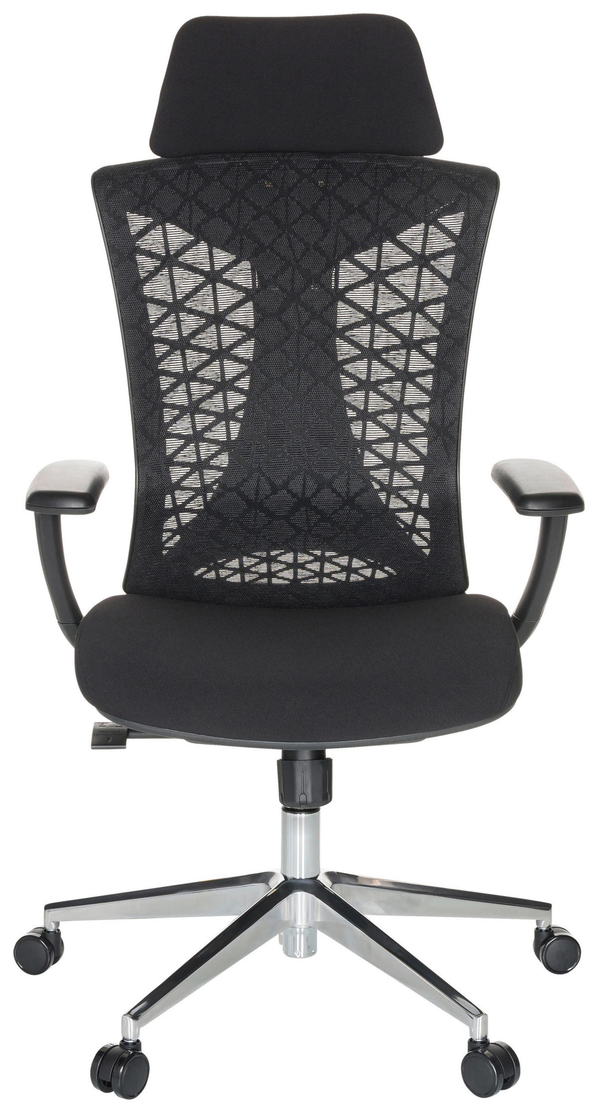 SNURRSTOL  i nätklädsel, flatväv svart  - silver/svart, Basics, metall/textil (67/115/69cm) - MID.YOU