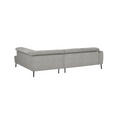 ECKSOFA in Webstoff Beige  280/205 cm  - Beige/Schwarz, Design, Textil/Metall (280/205cm) - Xora