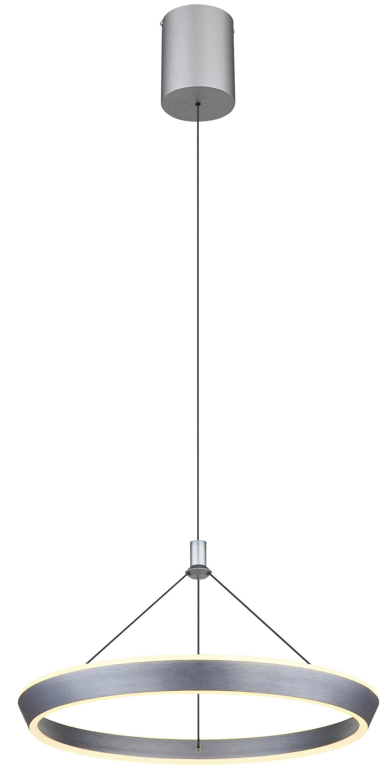 LED-HÄNGELEUCHTE 50/200 cm    - Titanfarben/Opal, Design, Kunststoff/Metall (50/200cm) - Globo