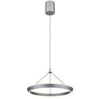 LED-HÄNGELEUCHTE 50/200 cm    - Titanfarben/Opal, Design, Kunststoff/Metall (50/200cm) - Globo