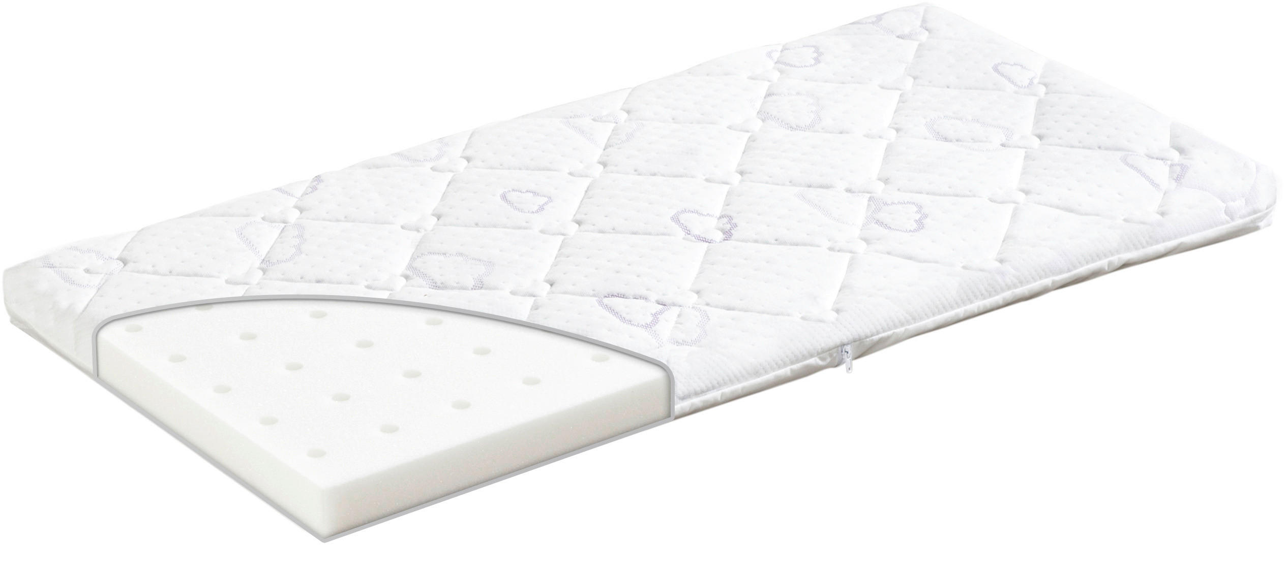 DUŠEK ZA KOLEVKU    40/90 cm   Sleep Fresh  - bela, Osnovno, tekstil (40/90cm) - Träumeland