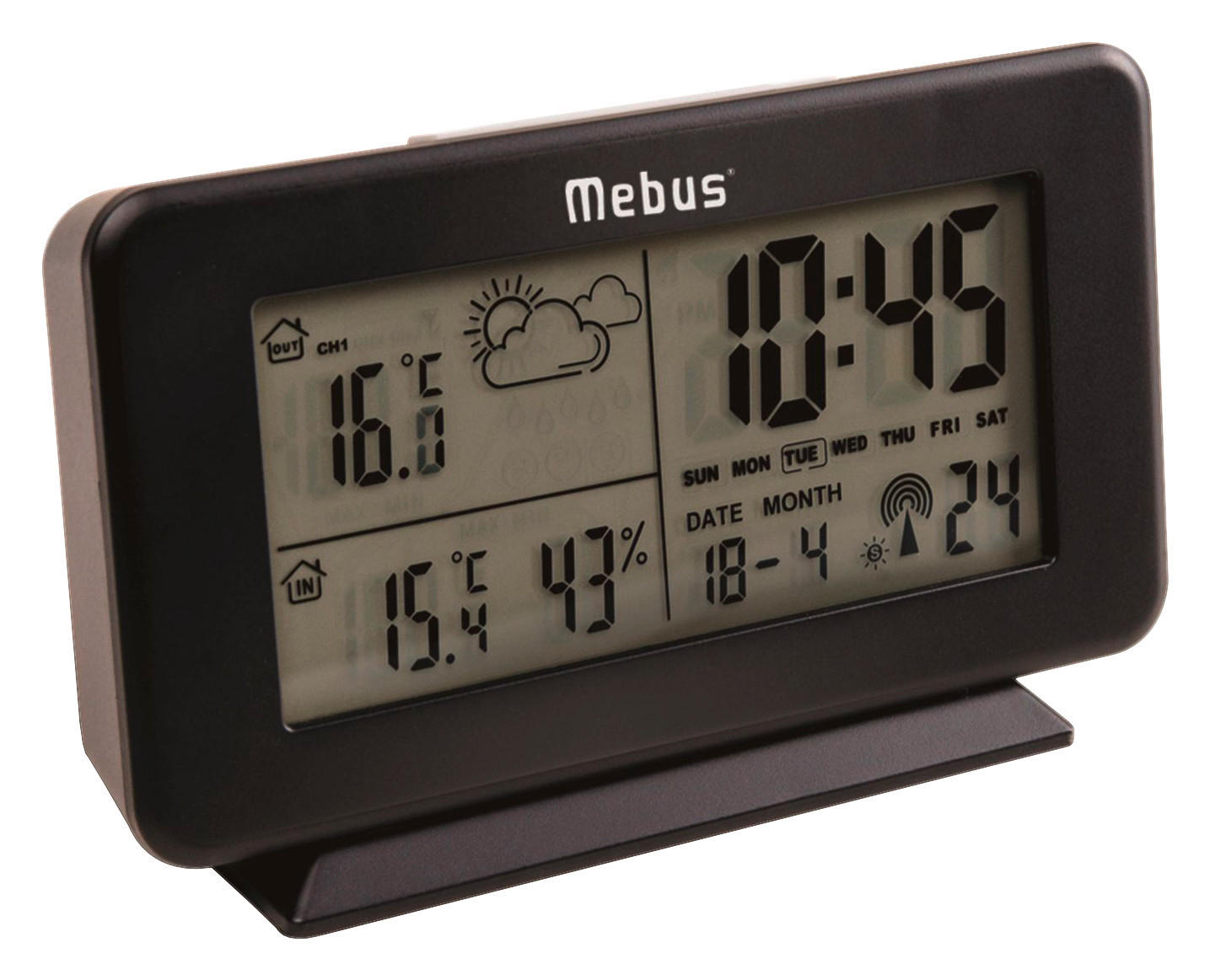 FUNKWETTERSTATION 13/8/4 cm   - Schwarz, Basics, Kunststoff (13/8/4cm)