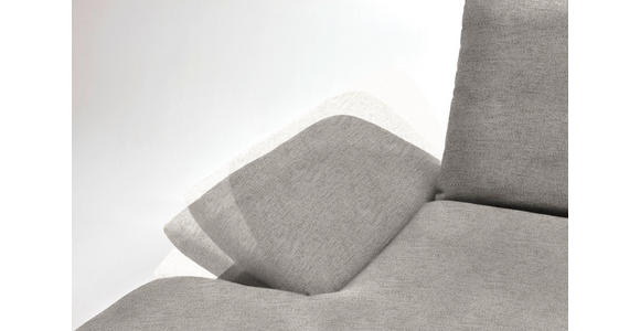 ECKSOFA in Flachgewebe Hellgrau  - Hellgrau/Schwarz, Design, Holz/Textil (159/314cm) - Dieter Knoll