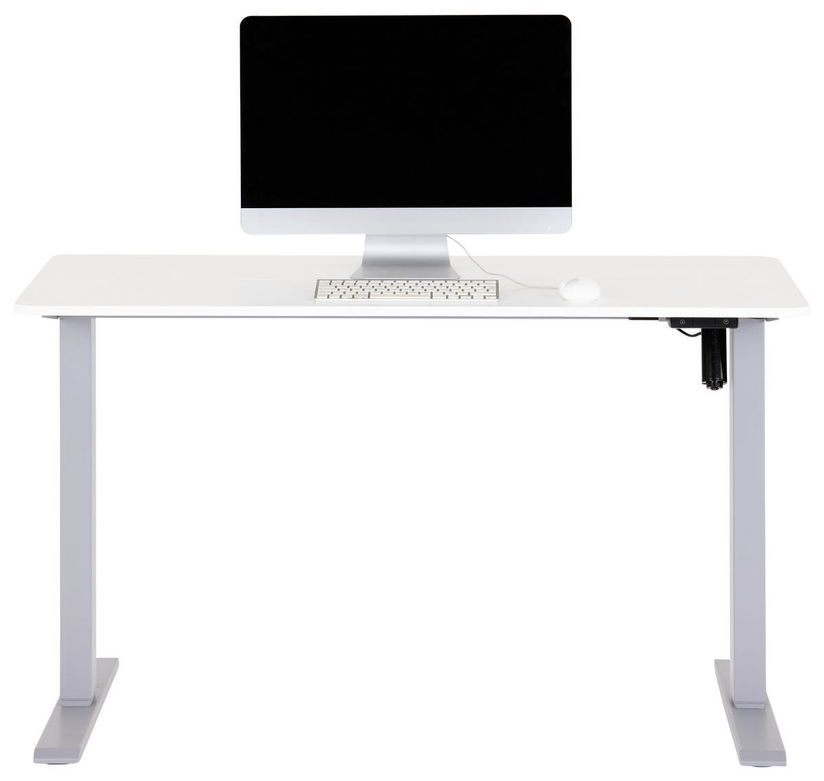 SCHREIBTISCH  in Weiss  - Weiss/Grau, Modern, Holzwerkstoff/Kunststoff (120/71,5/60cm) - MID.YOU