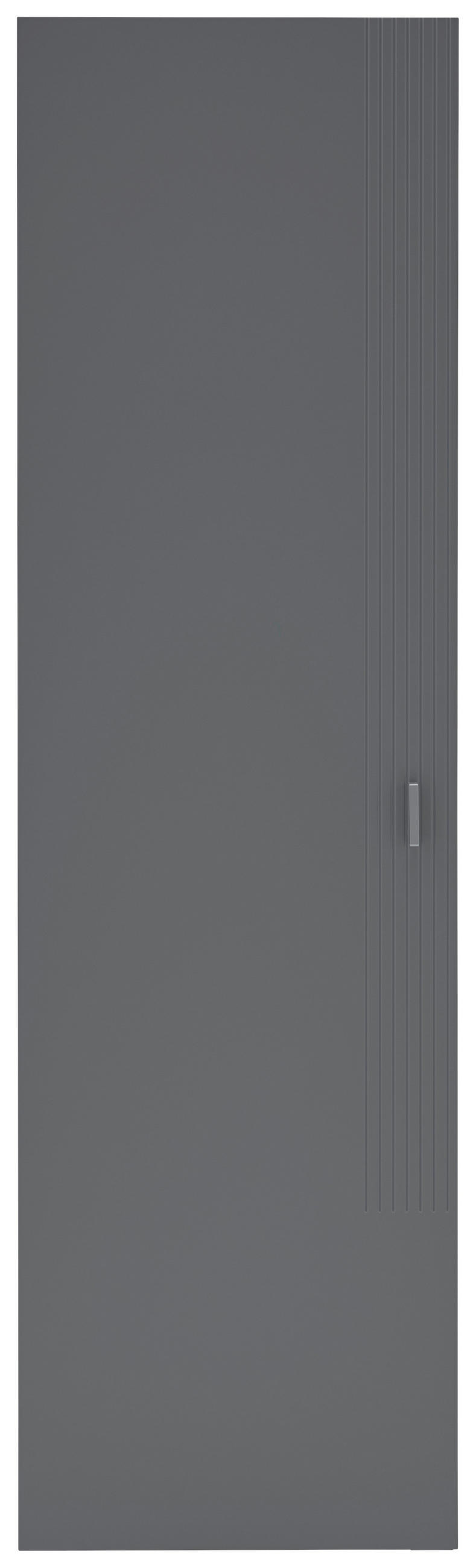 GARDEROBENSCHRANK  in 52/182/36 cm  - Alufarben/Grau, Design, Holzwerkstoff/Metall (52/182/36cm) - Dieter Knoll