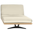 OTTOMANE Palermo in Echtleder Naturfarben  - Beige/Schwarz, Design, Leder/Holz (114/92/165-218cm) - Dieter Knoll